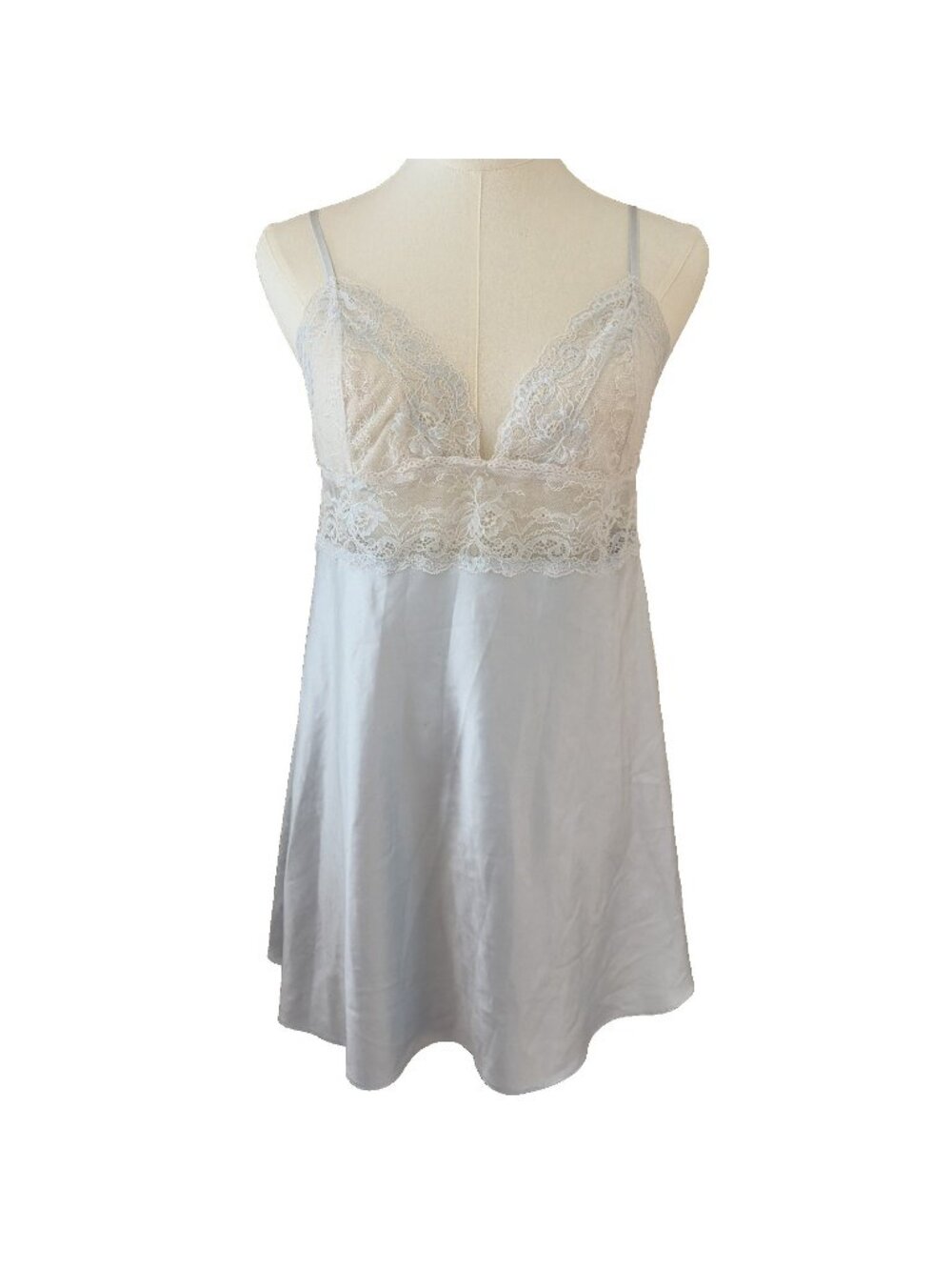 In Bloom Jonquil Baby Doll Slip Dress Nightie Size L Sexy Lingerie Sheer Lace
